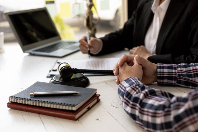 Client was listening to a lawyer advising on an embezzlement cas